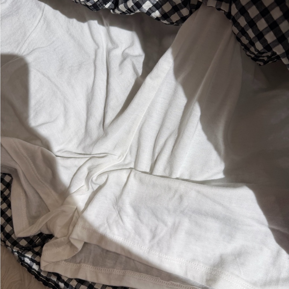 NWT Wild Fable 2X Black and White Checkered Gingham Women's Skirt Skort Shorts - Picture 5 of 5